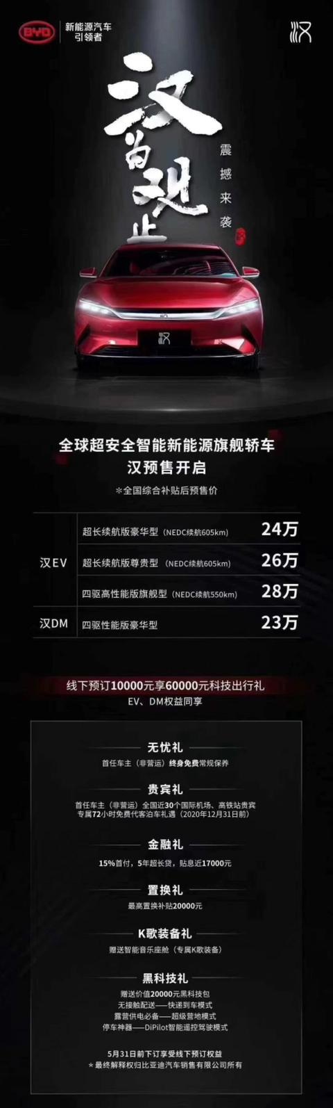 比亚迪汉EV欧洲首发，售价4.5万-5.5万欧元，挑战特斯拉Model 3