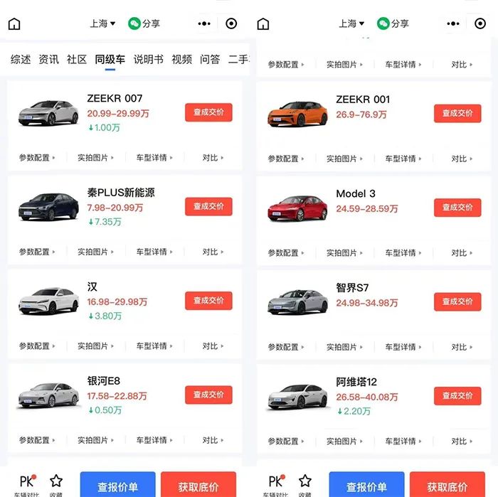 SU7：21.59 - 29.99W价格区间内，配置定价稳当且有影响力